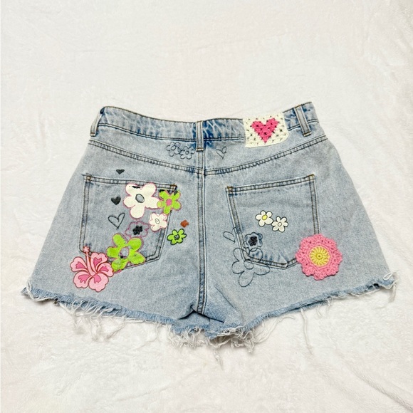 Barbie Forever 21 Collab Women's Light Blue Denim Shorts - Picture 4 of 7